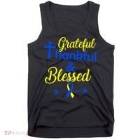 Grateful Thankful & Blessed Down Syndrome Tank Top thumb 0