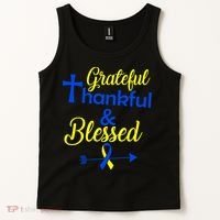 Grateful Thankful & Blessed Down Syndrome Tank Top thumb 2