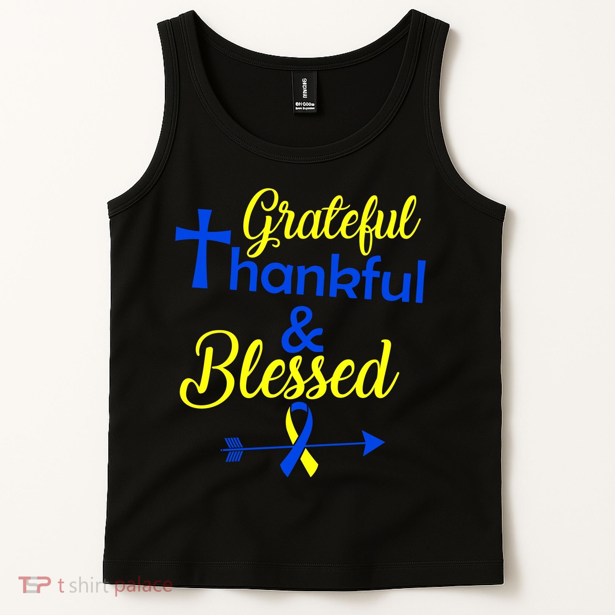 Grateful Thankful & Blessed Down Syndrome Tank Top