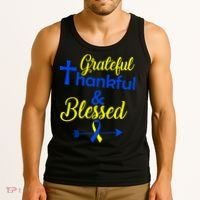 Grateful Thankful & Blessed Down Syndrome Tank Top thumb 3