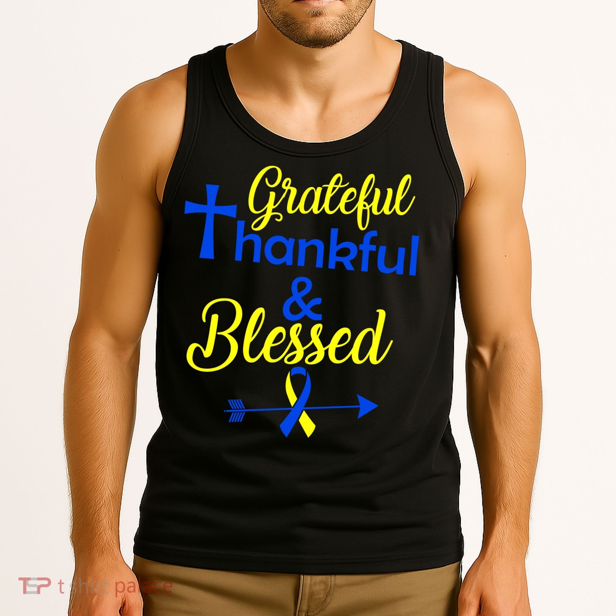 Grateful Thankful & Blessed Down Syndrome Tank Top