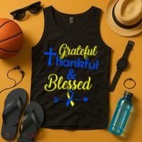 Grateful Thankful & Blessed Down Syndrome Tank Top thumb 4