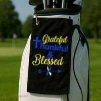 Grateful Thankful & Blessed Down Syndrome Golf Towel thumb 2