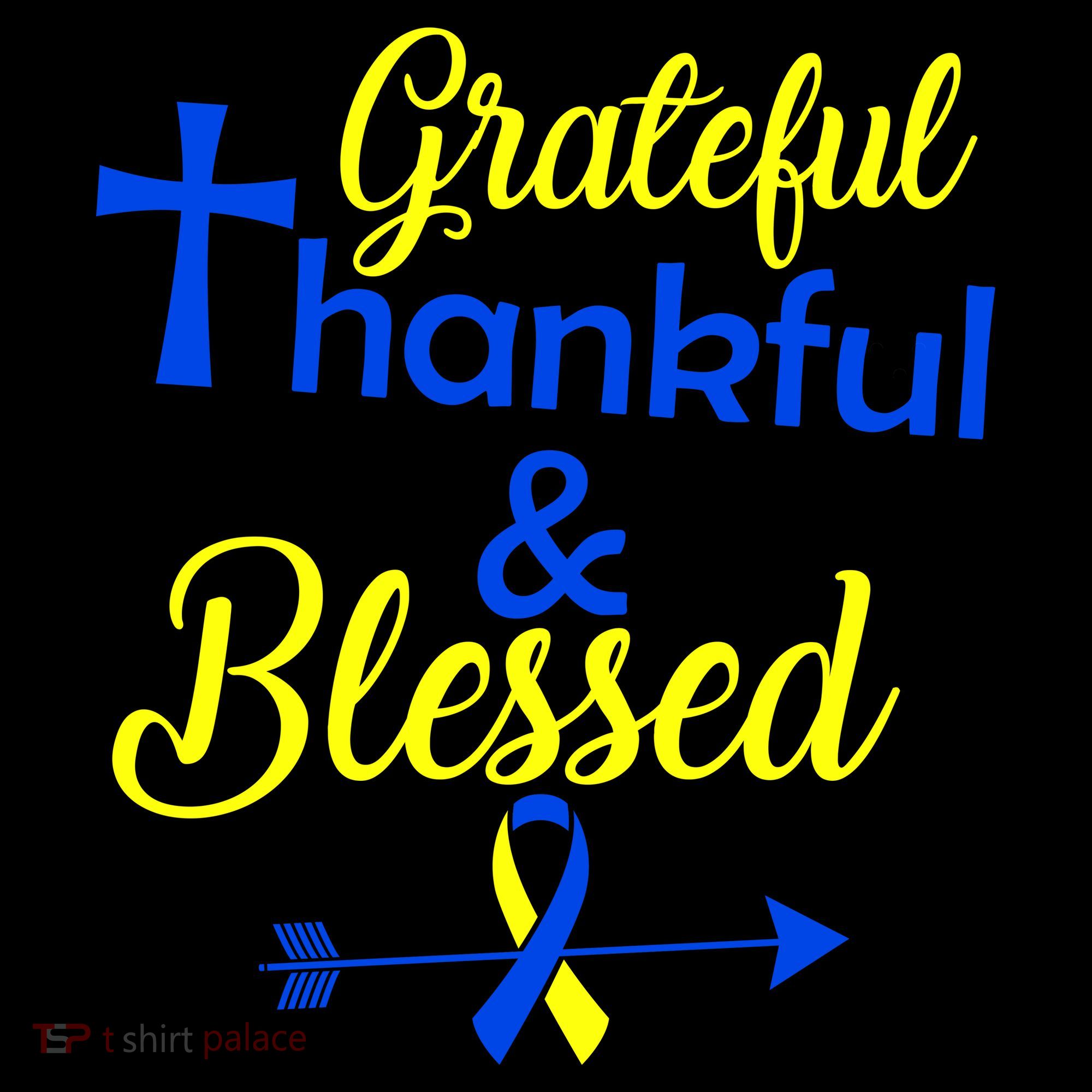 Grateful Thankful & Blessed Down Syndrome Kids Long Sleeve Shirt