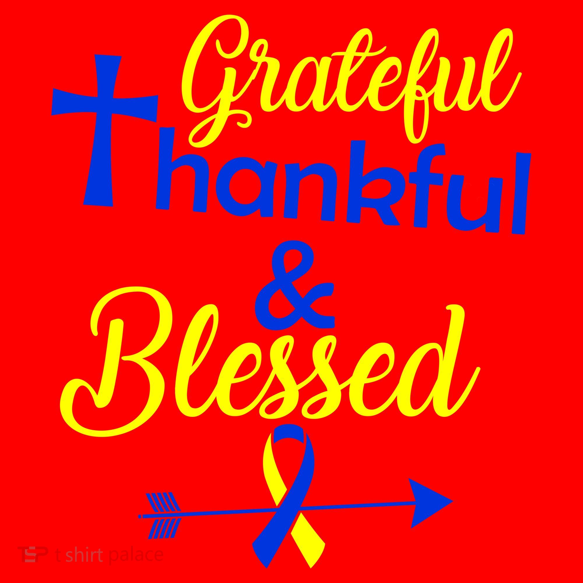 Grateful Thankful & Blessed Down Syndrome Santa Hat