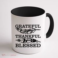 Grateful Thankful And Blessed Coffee Mug thumb 1