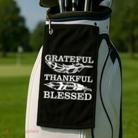 Grateful Thankful And Blessed Golf Towel thumb 2