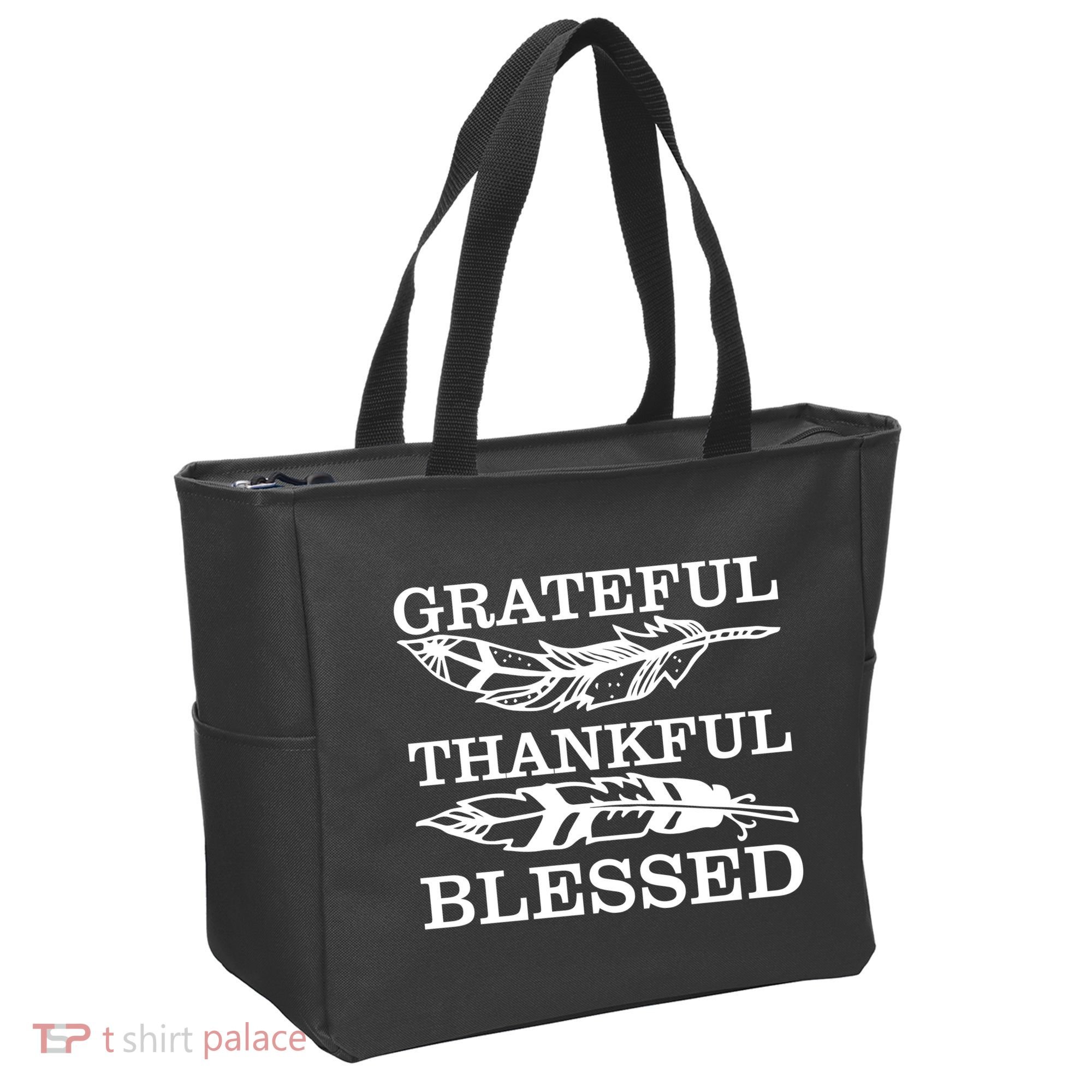 Grateful Thankful And Blessed Tote Bag