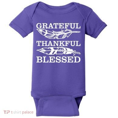 Grateful Thankful And Blessed Baby Bodysuit