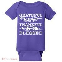 Grateful Thankful And Blessed Baby Bodysuit thumb 0