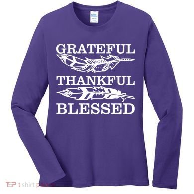 Grateful Thankful And Blessed Women's Long Sleeve Shirt
