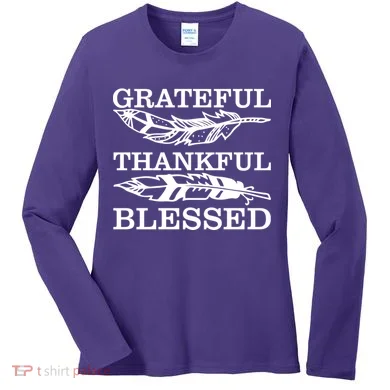 Grateful Thankful And Blessed Women's Long Sleeve Shirt