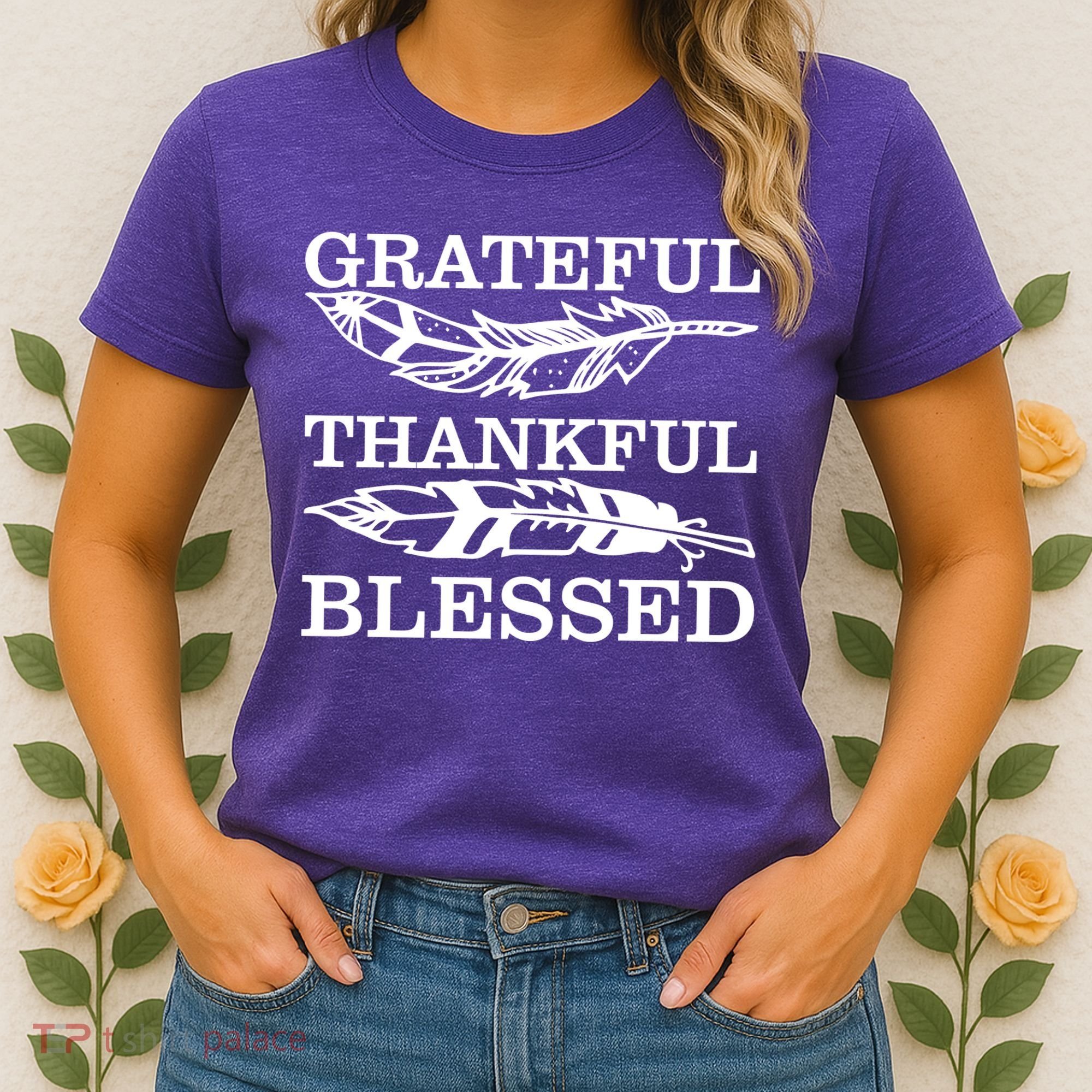 Grateful Thankful And Blessed Women's T-Shirt
