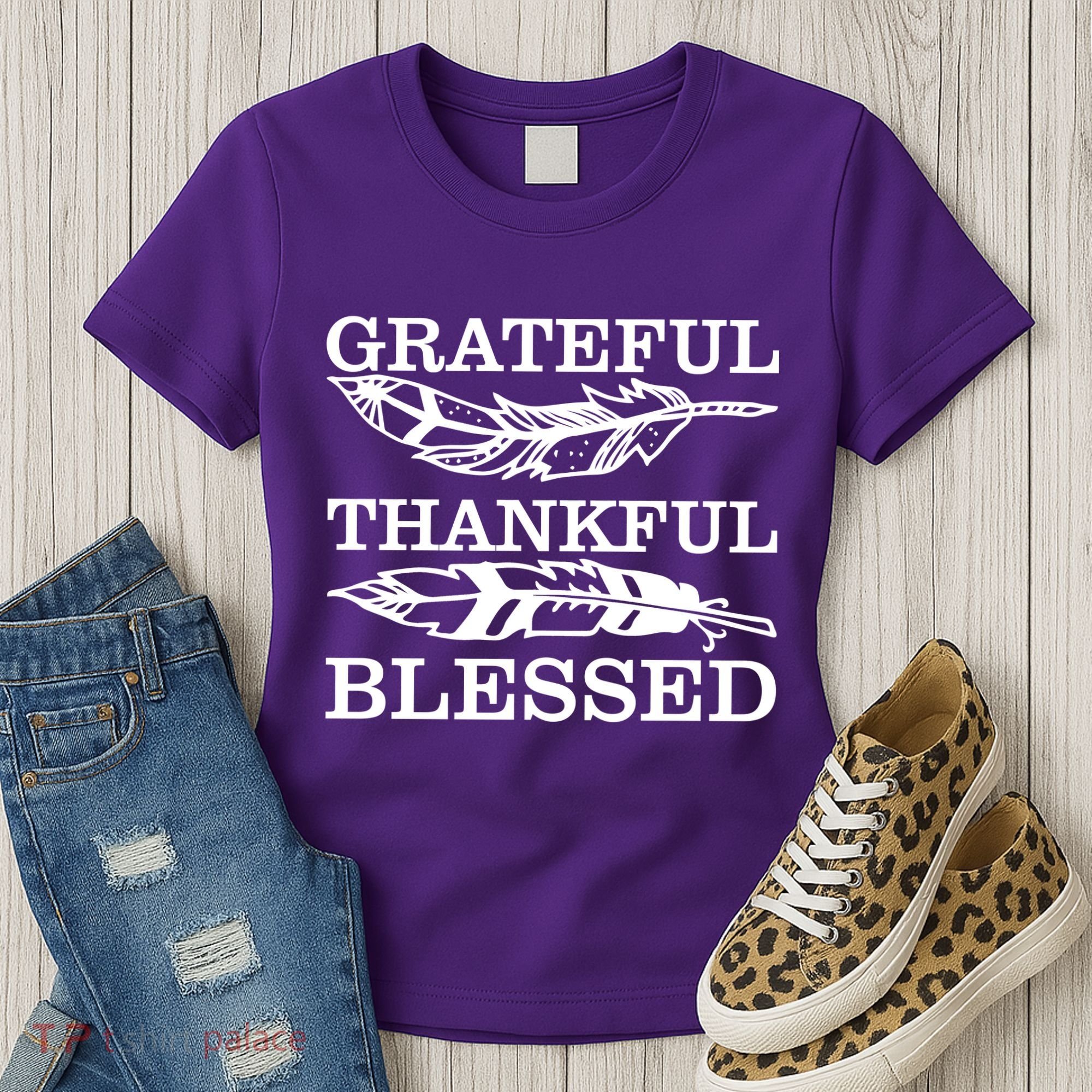 Grateful Thankful And Blessed Women's T-Shirt