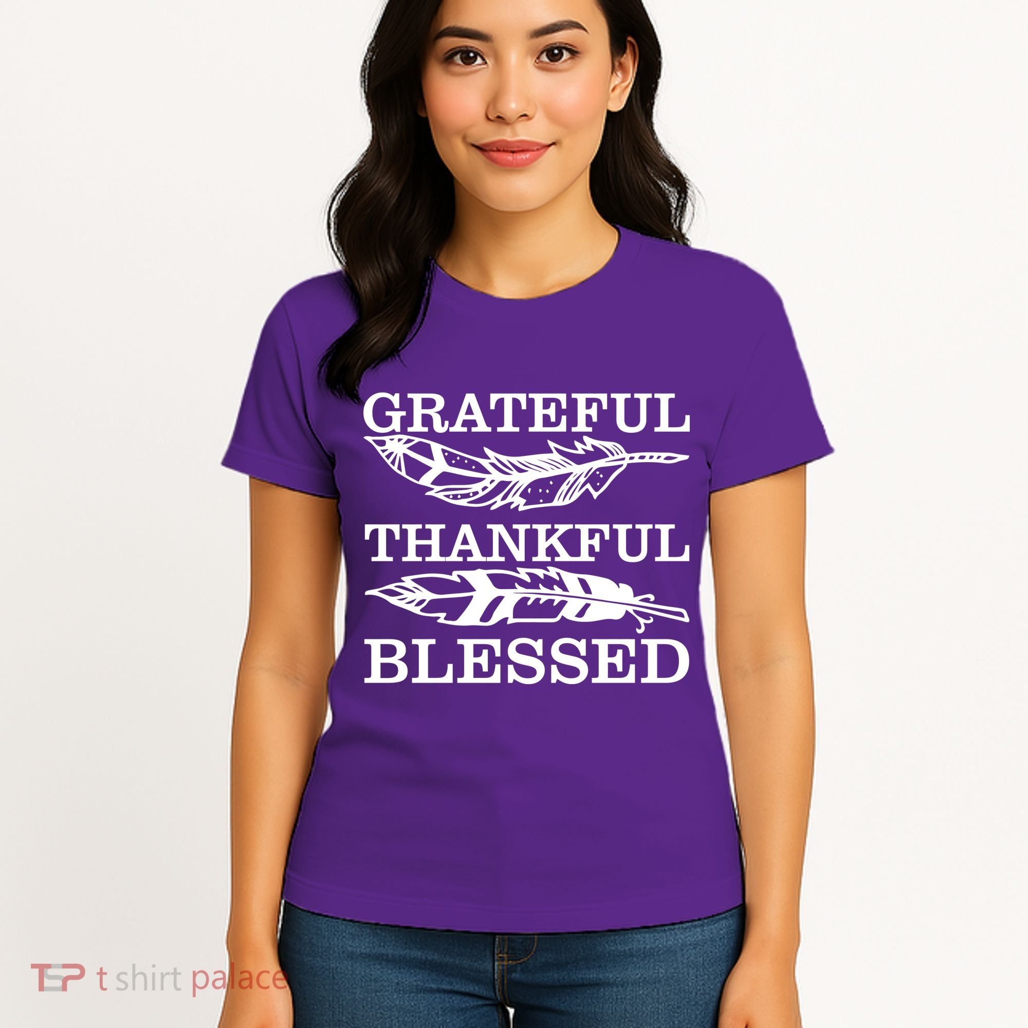 Grateful Thankful And Blessed Women's T-Shirt