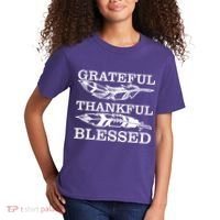 Grateful Thankful And Blessed Kids T-Shirt thumb 2