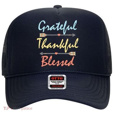 Grateful Thankful Blessed Colorful Thanksgiving Hat