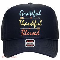 Grateful Thankful Blessed Colorful Thanksgiving Hat thumb 0