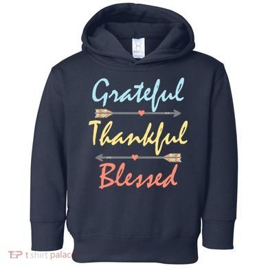 Grateful Thankful Blessed Colorful Thanksgiving Toddler Hoodie