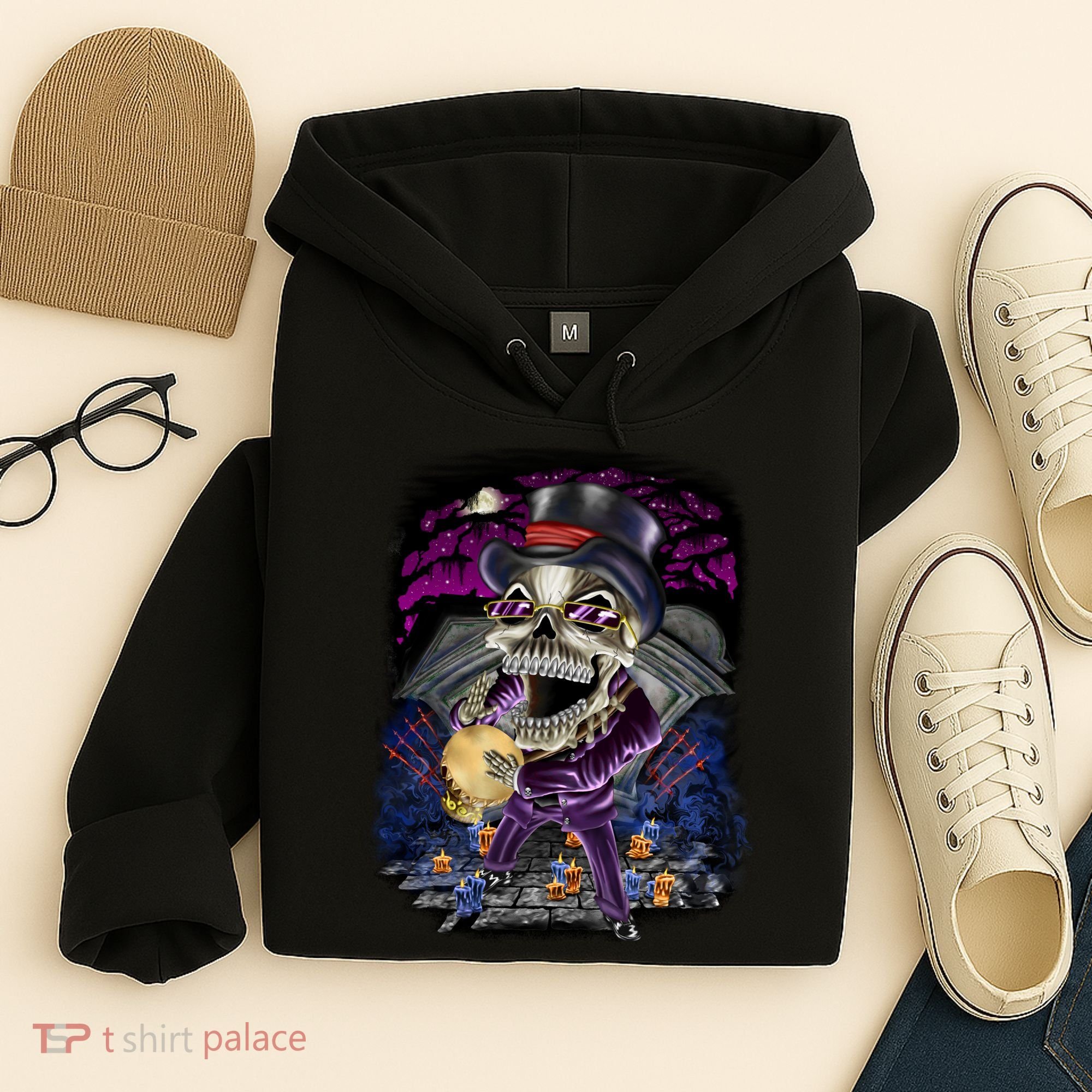 Graveyard Death Skull Hoodie