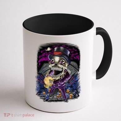 Graveyard Death Skull Coffee Mug back