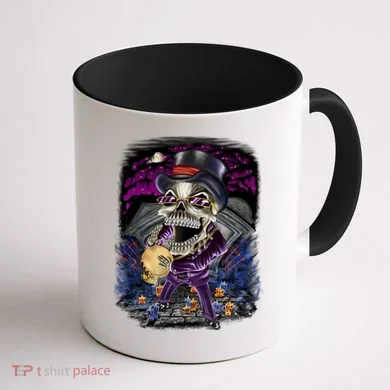 Graveyard Death Skull Coffee Mug back