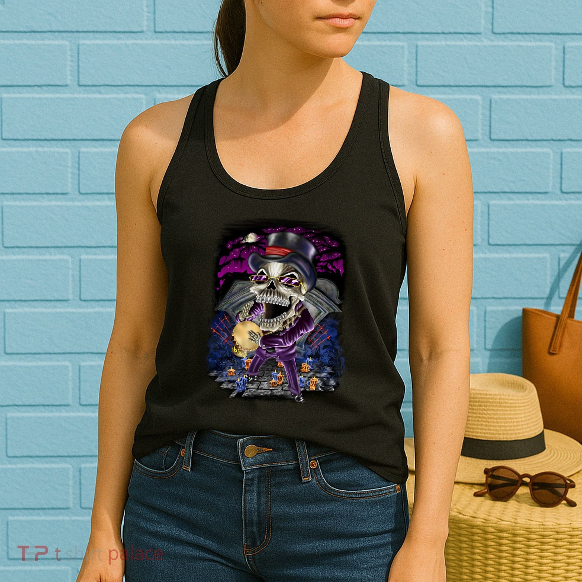 Graveyard Death Skull Women's Tank Top