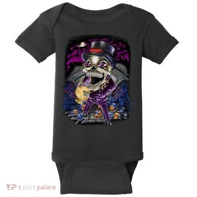 Graveyard Death Skull Baby Bodysuit
