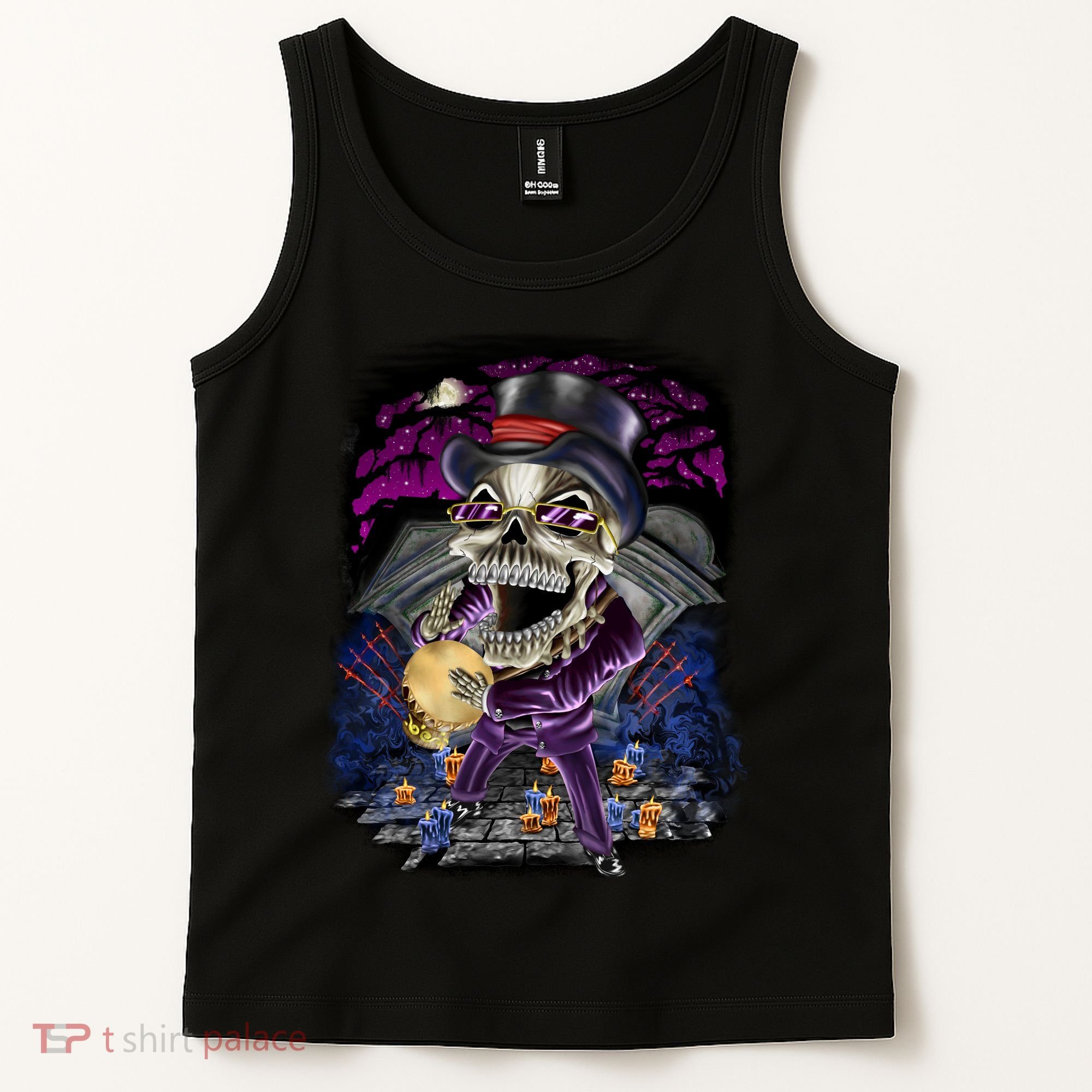Graveyard Death Skull Tank Top