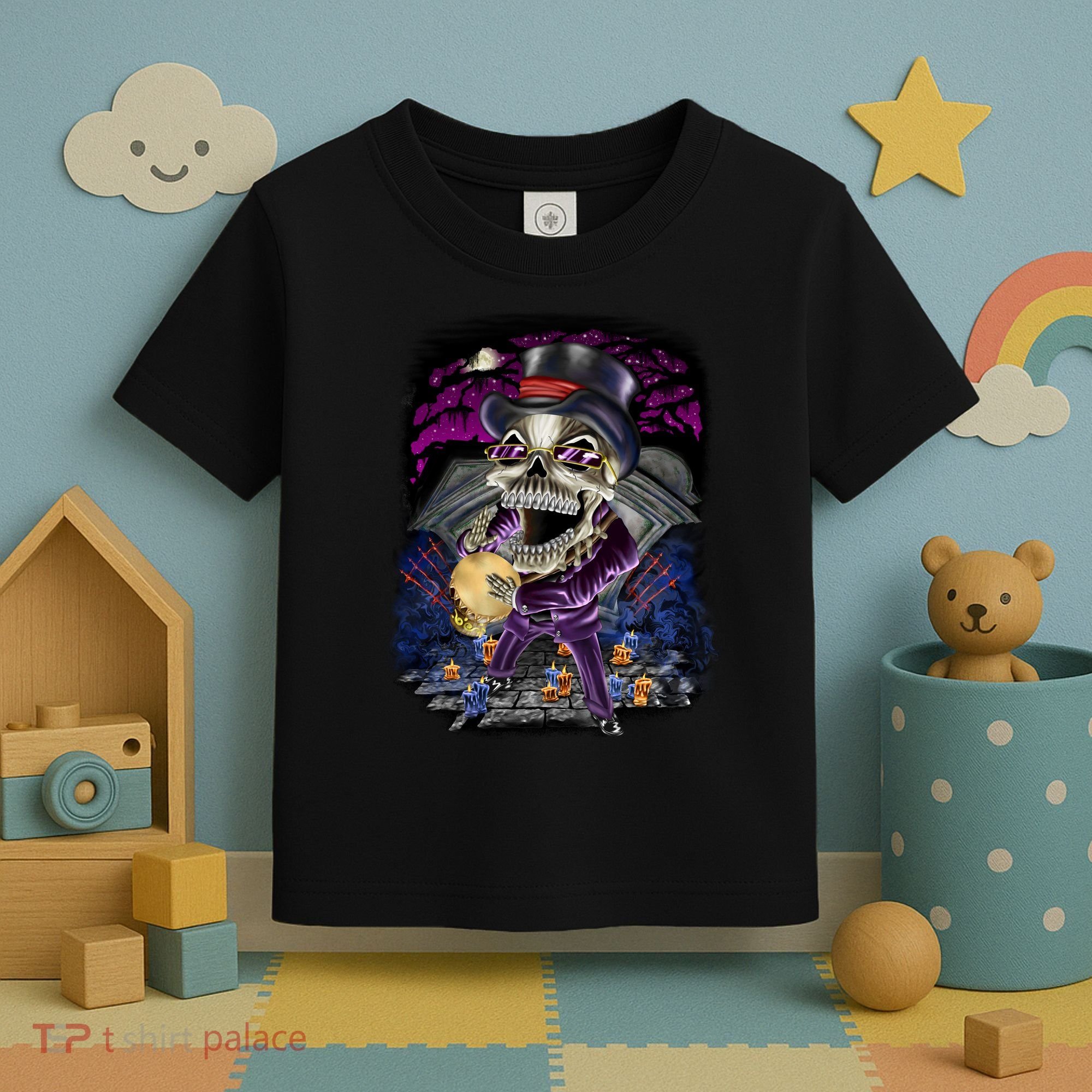 Graveyard Death Skull Toddler T-Shirt