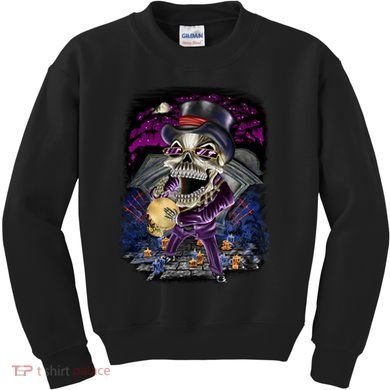 Graveyard Death Skull Kids Sweatshirt