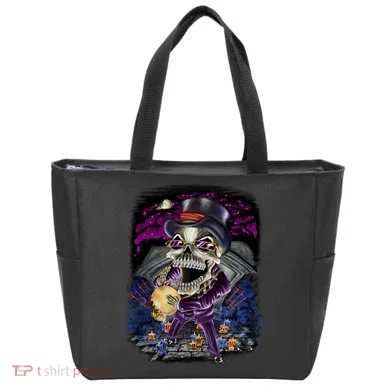 Graveyard Death Skull Tote Bag