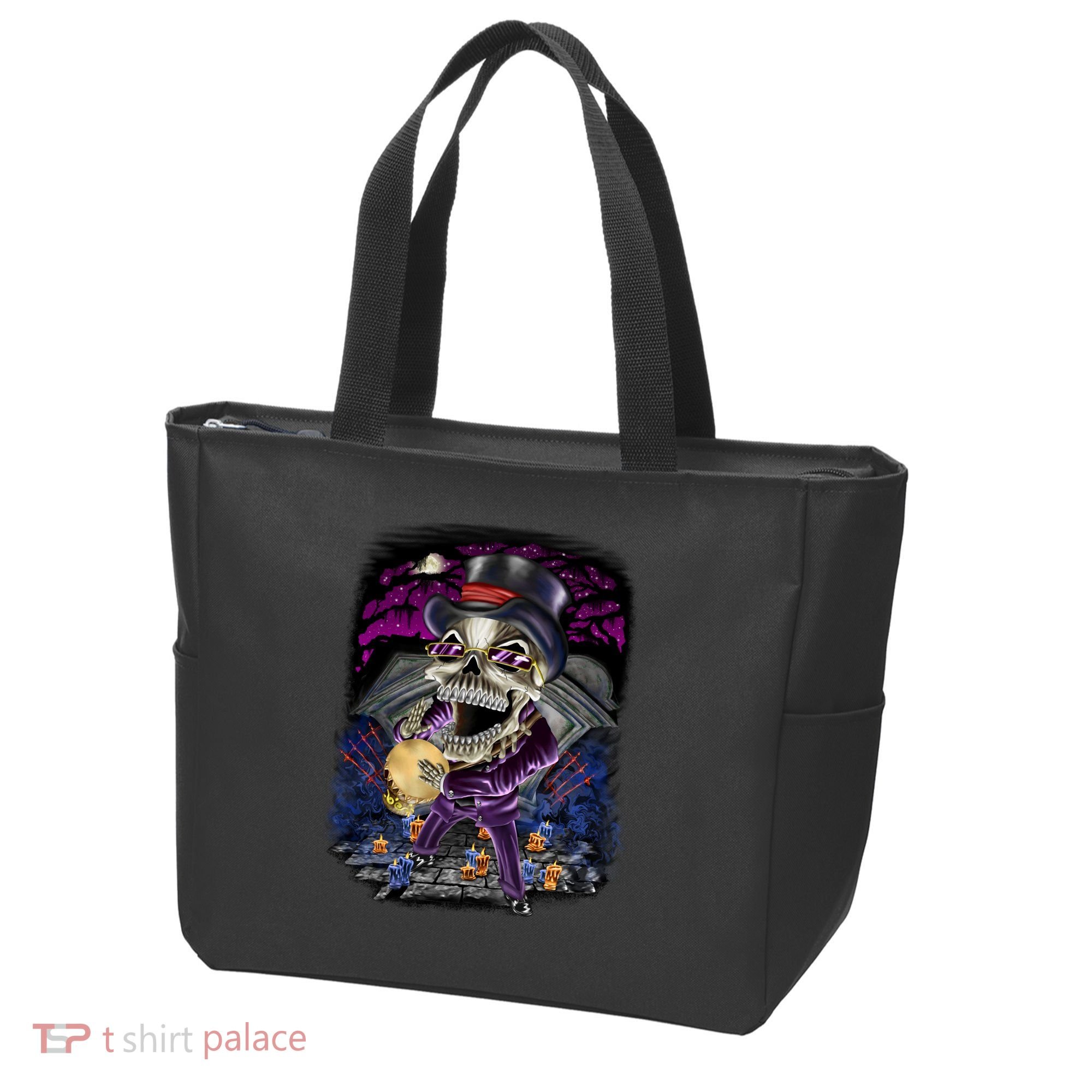 Graveyard Death Skull Tote Bag