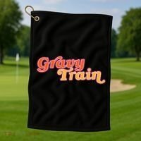 Gravy Train Retro Thanksgiving Golf Towel thumb 1