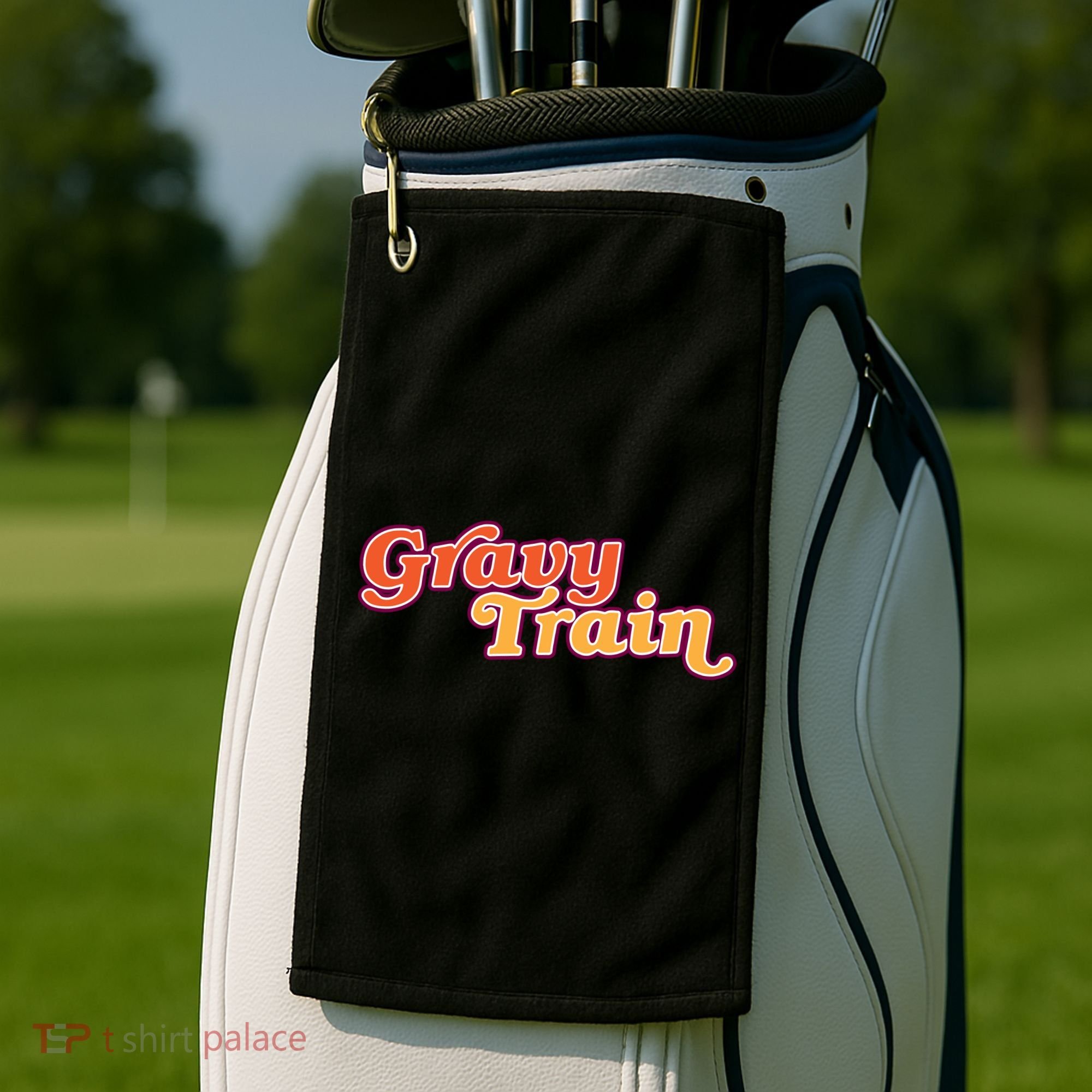 Gravy Train Retro Thanksgiving Golf Towel