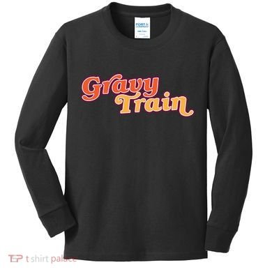Gravy Train Retro Thanksgiving Kids Long Sleeve Shirt