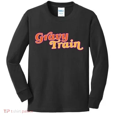Gravy Train Retro Thanksgiving Kids Long Sleeve Shirt