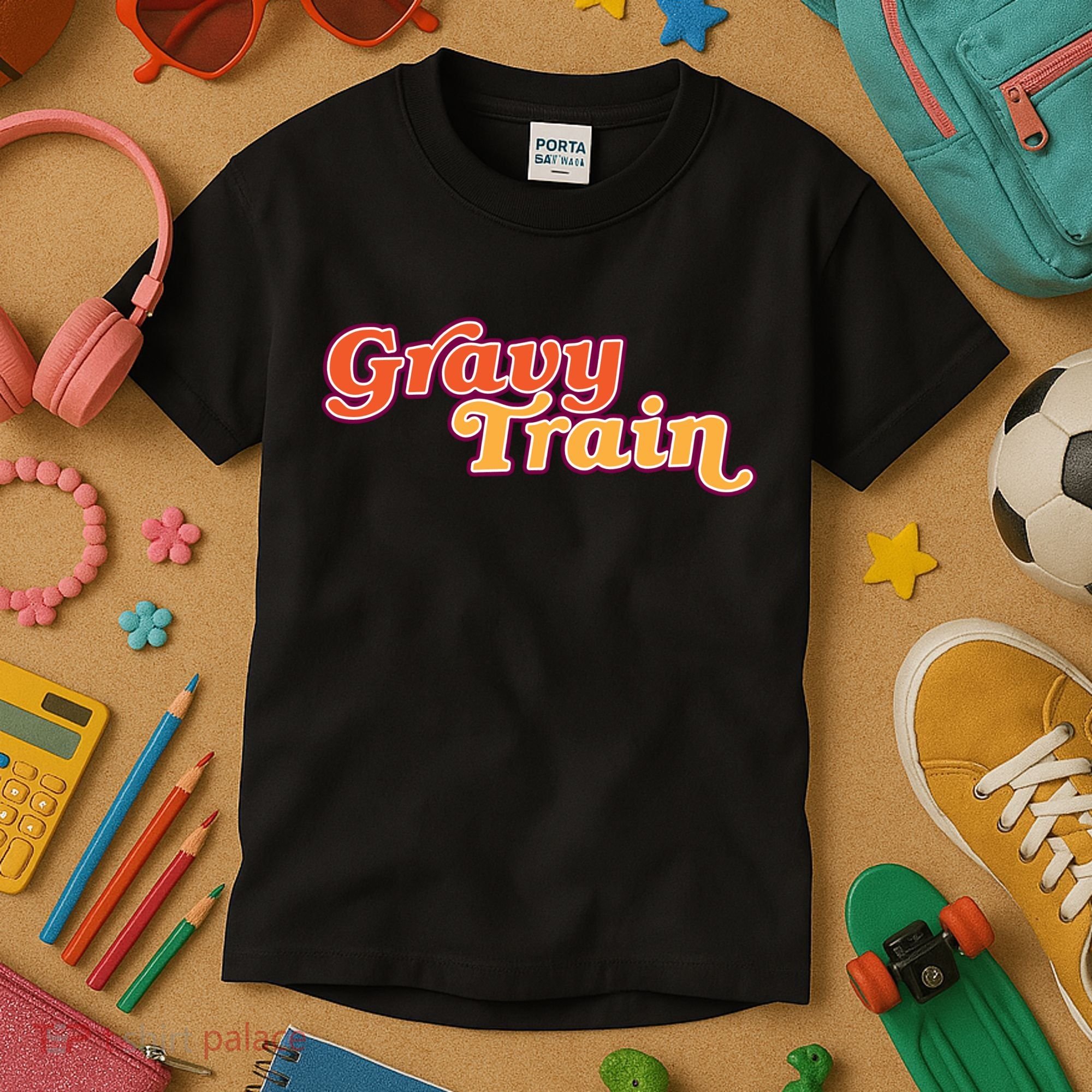 Gravy Train Retro Thanksgiving Kids T-Shirt