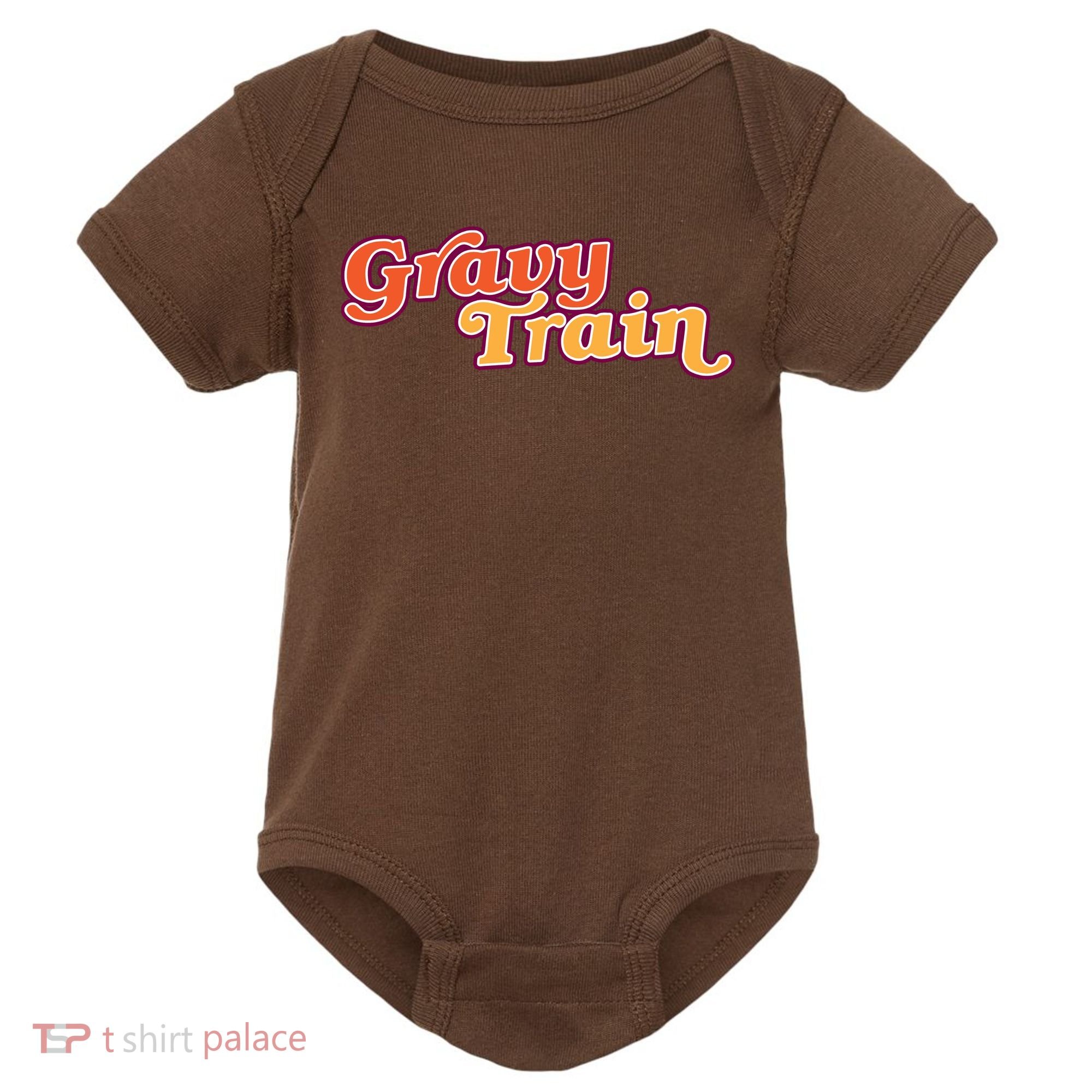 Gravy Train Retro Thanksgiving Baby Bodysuit