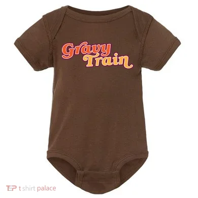 Gravy Train Retro Thanksgiving Baby Bodysuit