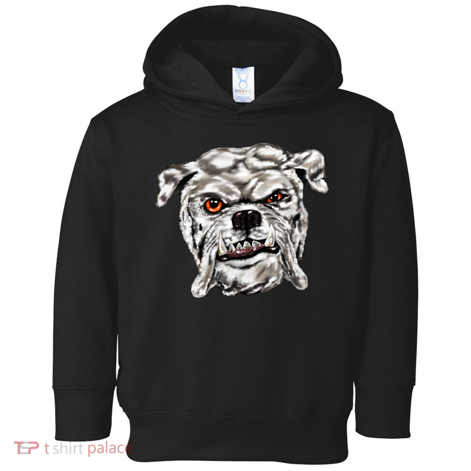 Gray Bulldog Toddler Hoodie