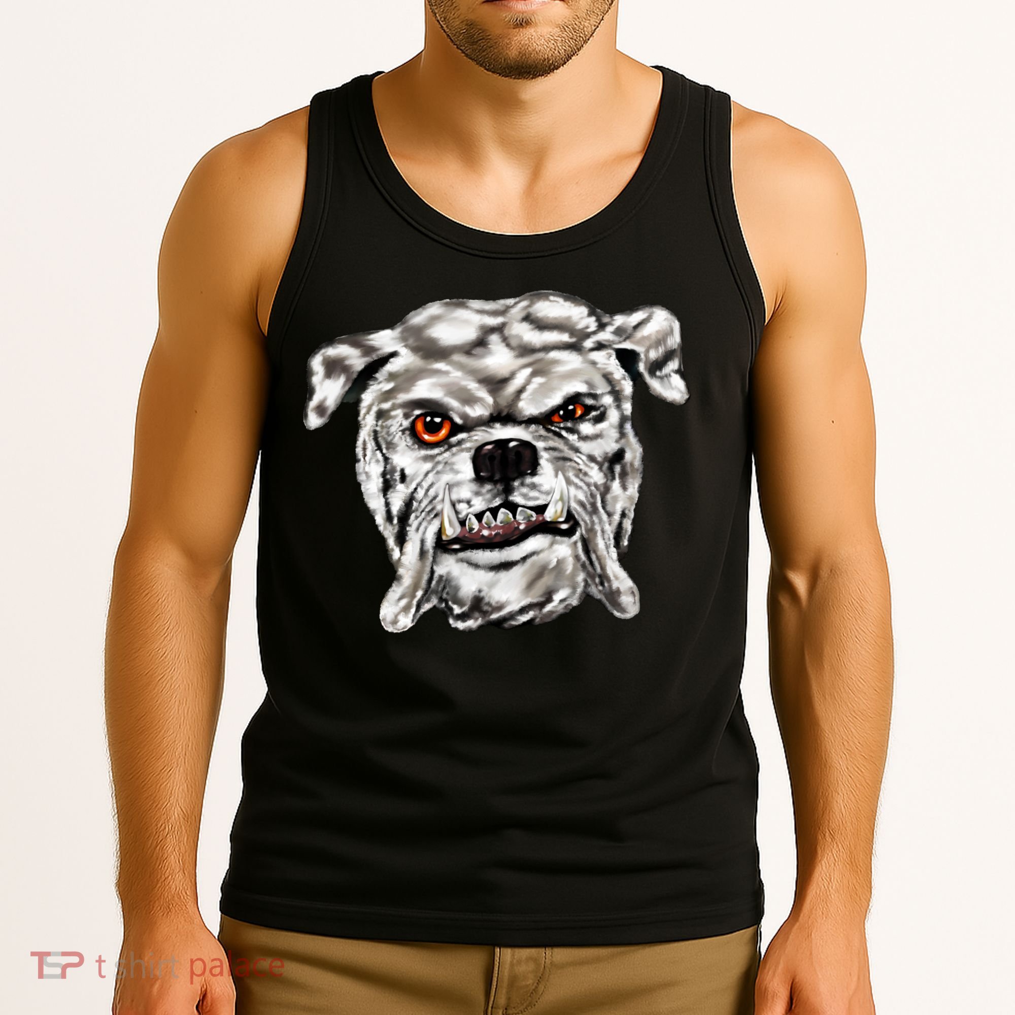 Gray Bulldog Tank Top