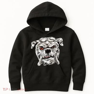 Gray Bulldog Kids Hoodie