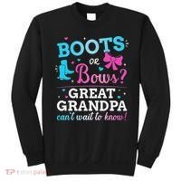 Gender Reveal Boots Or Bows Great Grandpa Baby Party Sweatshirt thumb 0