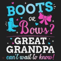 Gender Reveal Boots Or Bows Great Grandpa Baby Party Beanie thumb 2