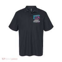 Gender Reveal Boots Or Bows Great Grandpa Baby Party Polo thumb 0