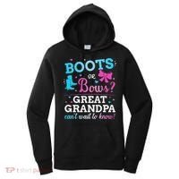 Gender Reveal Boots Or Bows Great Grandpa Baby Party Women's Hoodie thumb 0