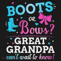 Gender Reveal Boots Or Bows Great Grandpa Baby Party Women's Hoodie thumb 2