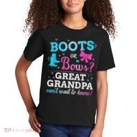 Gender Reveal Boots Or Bows Great Grandpa Baby Party Kids T-Shirt thumb 2