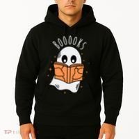 Ghost Reading Books Halloween Hoodie thumb 2